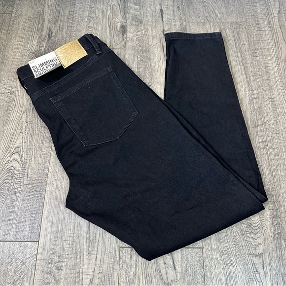 Anne Klein Skinny Pants Mid Rise Sculpting Black 14 Stretch Black Denim NWT - Picture 8 of 8